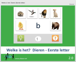 Welke is het: Dieren (Eerste letter)