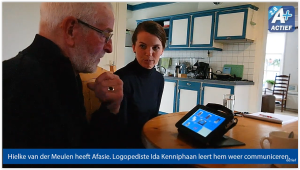 Logopedist leert afasiepatiënt weer mogelijkheden
