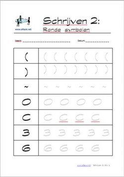 Schrijven 2: Ronde symbolen  