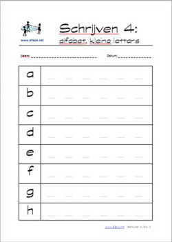 Schrijven 4: Kleine letters (zonder voorbeeld)  
