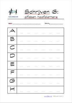 Schrijven 6: Hoofdletters (zonder voorbeeld)