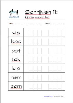 Schrijven 11: Korte woorden